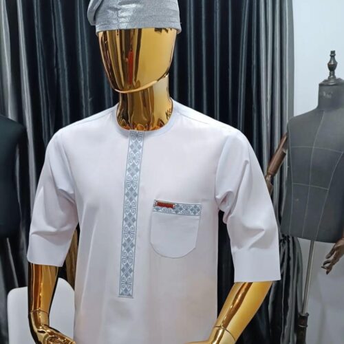 White Senator Men Traditional Shirts & Pants