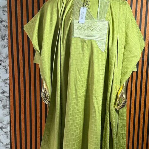 Lemon Embroidery Atiku Detailed Agbada Set
