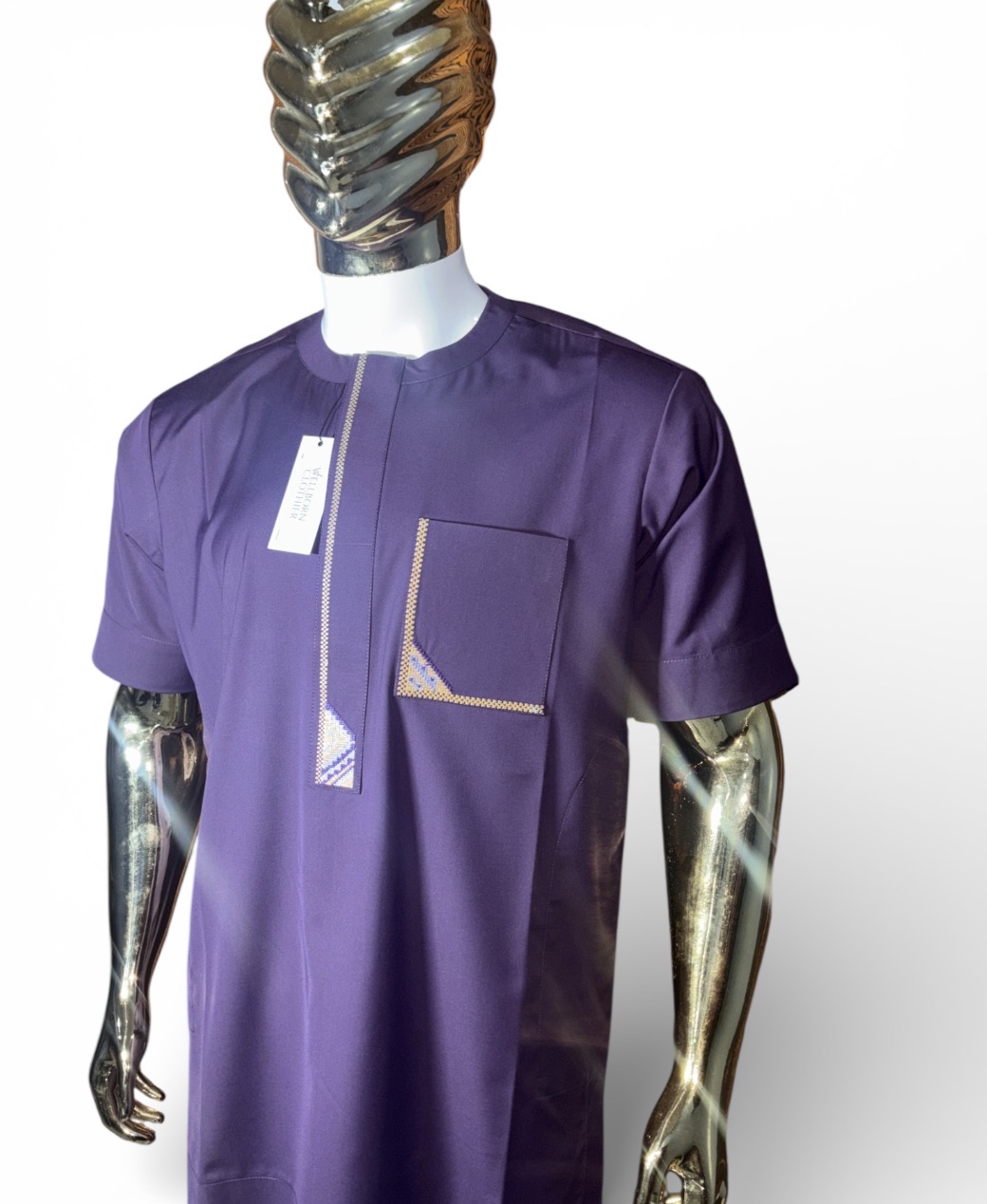 Purple Plum Bespoke Men Kaftan - Image 2