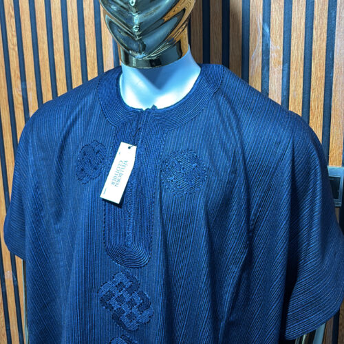 stripe Blue-Black Men Danshiki