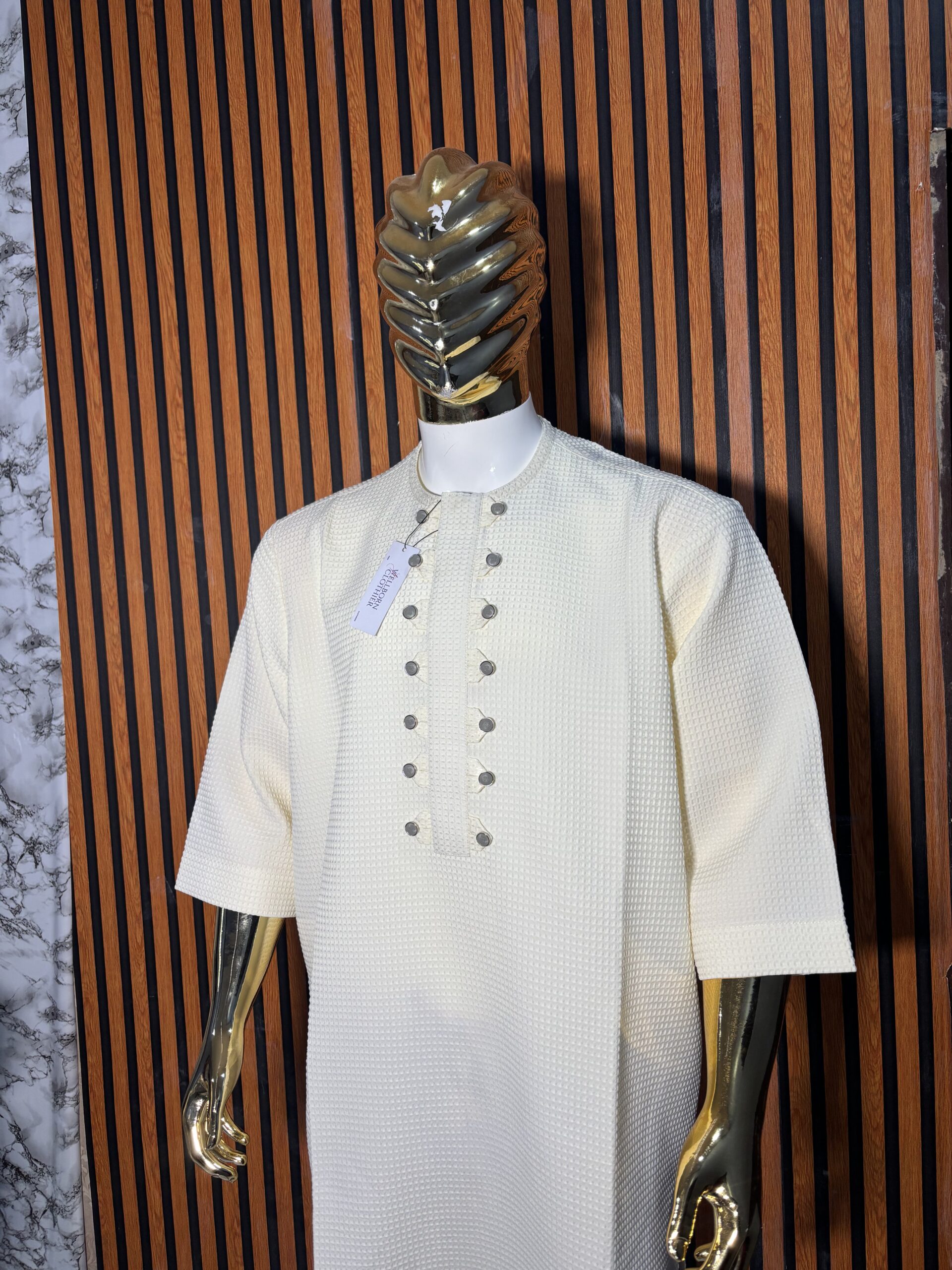 Men Cream Kaftan Set